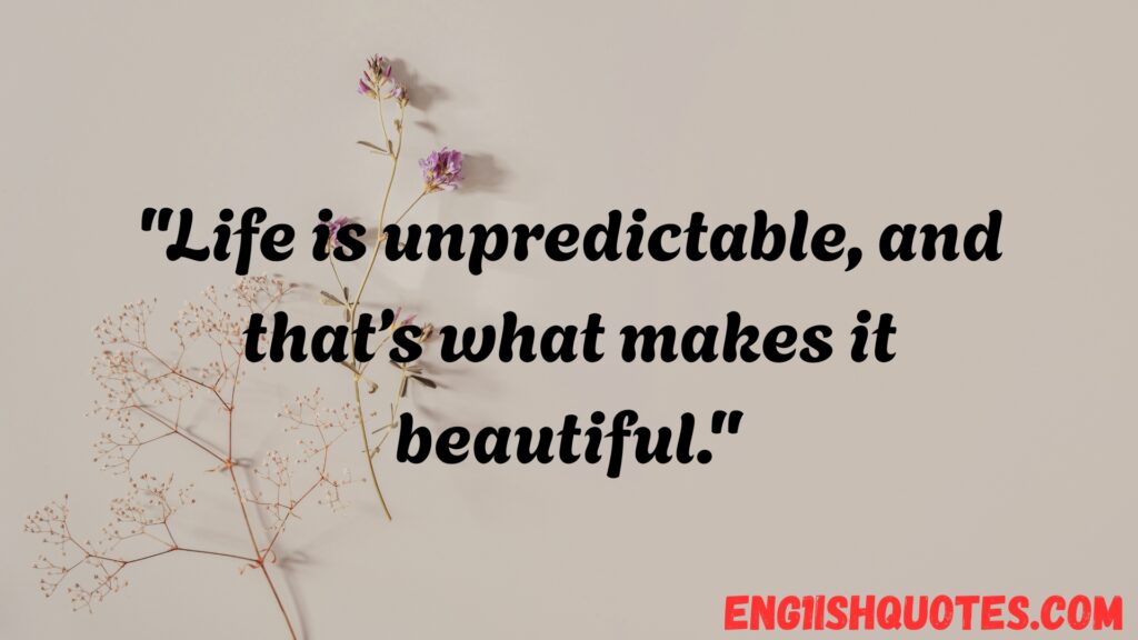 Life is Unpredictable Quotes