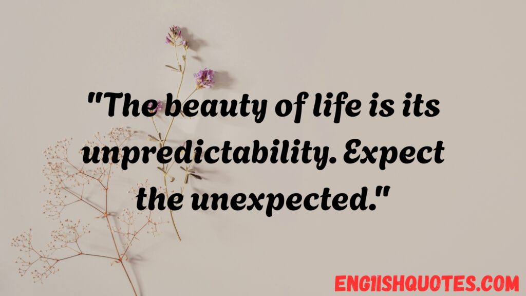 Life is Unpredictable Quotes