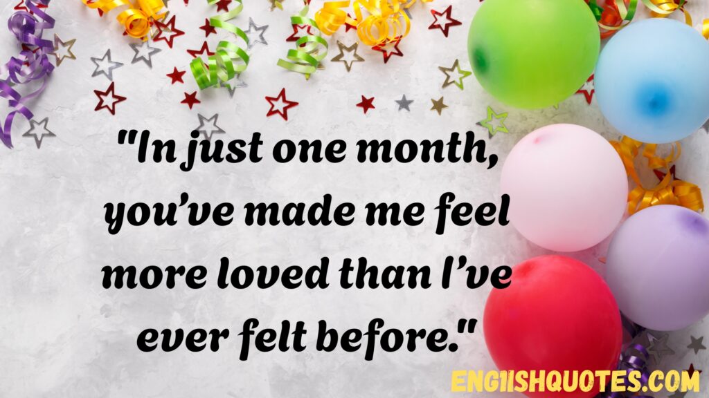  One Month Anniversary Quotes to Celebrate Love Early On