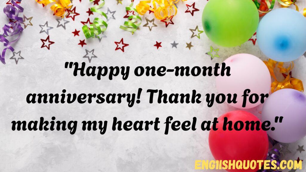 One Month Anniversary Quotes to Celebrate Love Early On